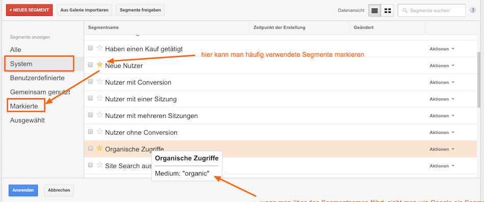 Erweiterte Und Sequentielle Segmente In Google Analytics | 121WATT