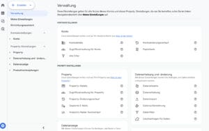 Ansicht der Verwaltung in GA4