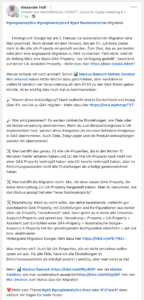 LinkedIn Post von Alexander Holl