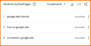 YouTube Trends: Du findest außerdem verwandte Suchanfragen