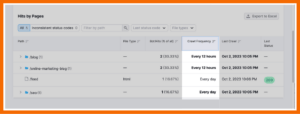 Log File Analyzer in Semrush 2