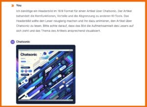 Chatsonic - Bilderstellung