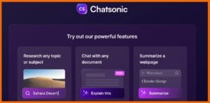 Chatsonic - Startseite