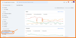 Informationen zu den Core Web Vitals findest du in der Google Search Console unter "Nutzerfreundlichkeit > Core Web Vitals"