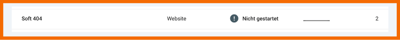 So werden Soft 404 Fehler in der GSC dargestellt