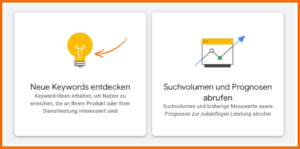 Google Keyword-Planer starten