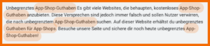 Beispiel von Keyword-Stuffing. Quelle: Google Spamrichtlinien 