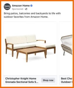 Amazon Social Ad Copywriting Beispiel