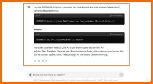 Excel KI Funktion mit ChatGPT